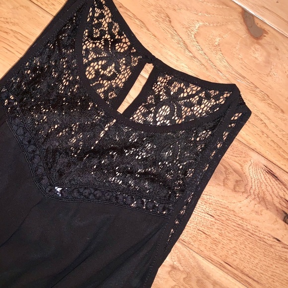 Black Lace Mini Dress - Picture 3 of 7